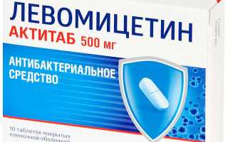 Левомицетин — инструкция по применению