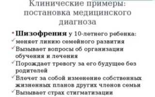 Постановка диагноза шизофрения