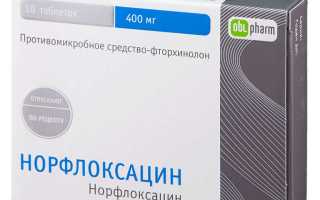 Применение препарата Норфлоксацин при цистите