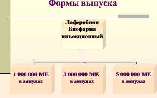 Показания и схема применения капель в нос Лаферобион для взрослых и детей