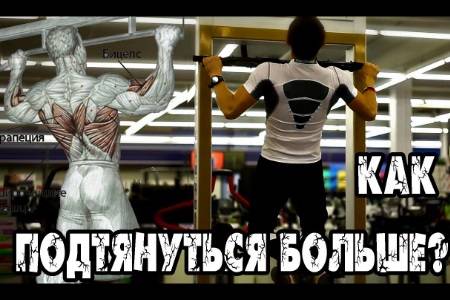 мужчина подтягивается на турнике