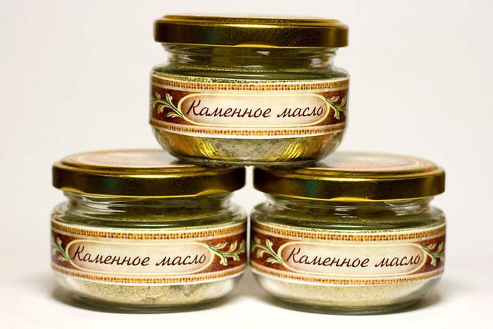 три баночки каменного масла