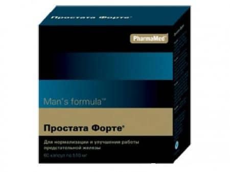 упаковка препарата для поддержания функций предстательной железы